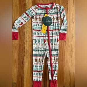 NWT Little Sleepies Fair Isle Bamboo Viscose Zippy 18 24 months one piece pajama